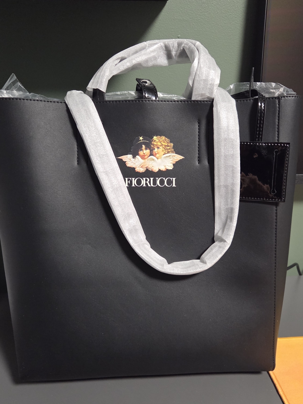 Fiorucci Black Angel Logo Tote Bag